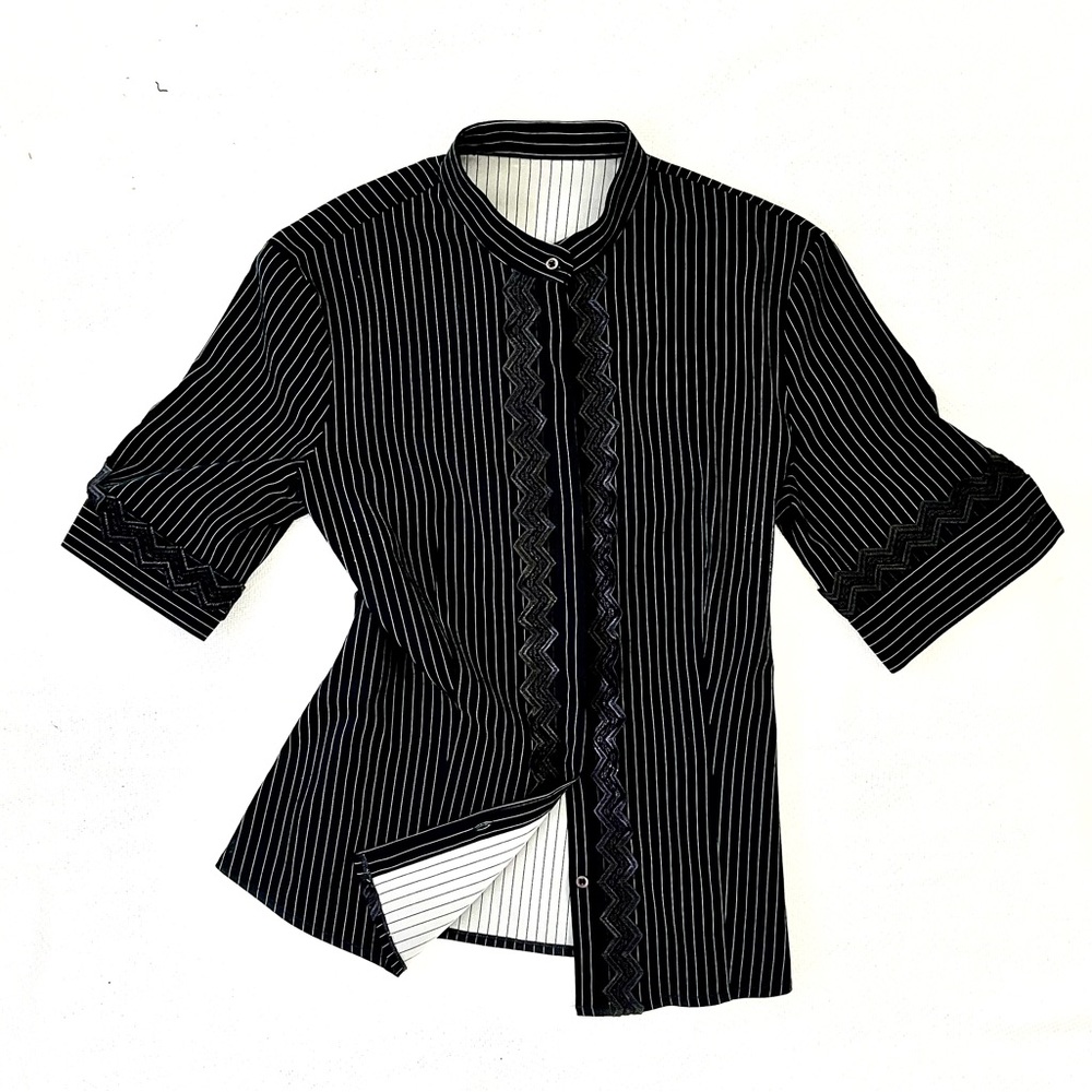 Wolford Black and White Casual Button Down Shirt